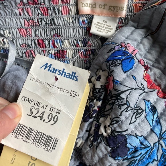 Grey Floral Strapless Silk Romper - new with tags from Marshalls - Picture 3 of 6